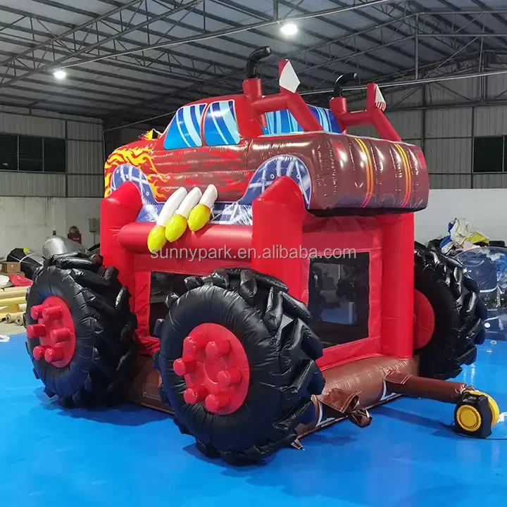 Outdoor Jump Jumper Inflatable Combo Children Inflatable Monster Truck Bouncy Castle Jumping Tractor Cars Bounce House