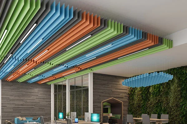 Recycle Material Sound Proof Ceiling Tiles Polyester Fiber acoustic Sound Absorbing Panels