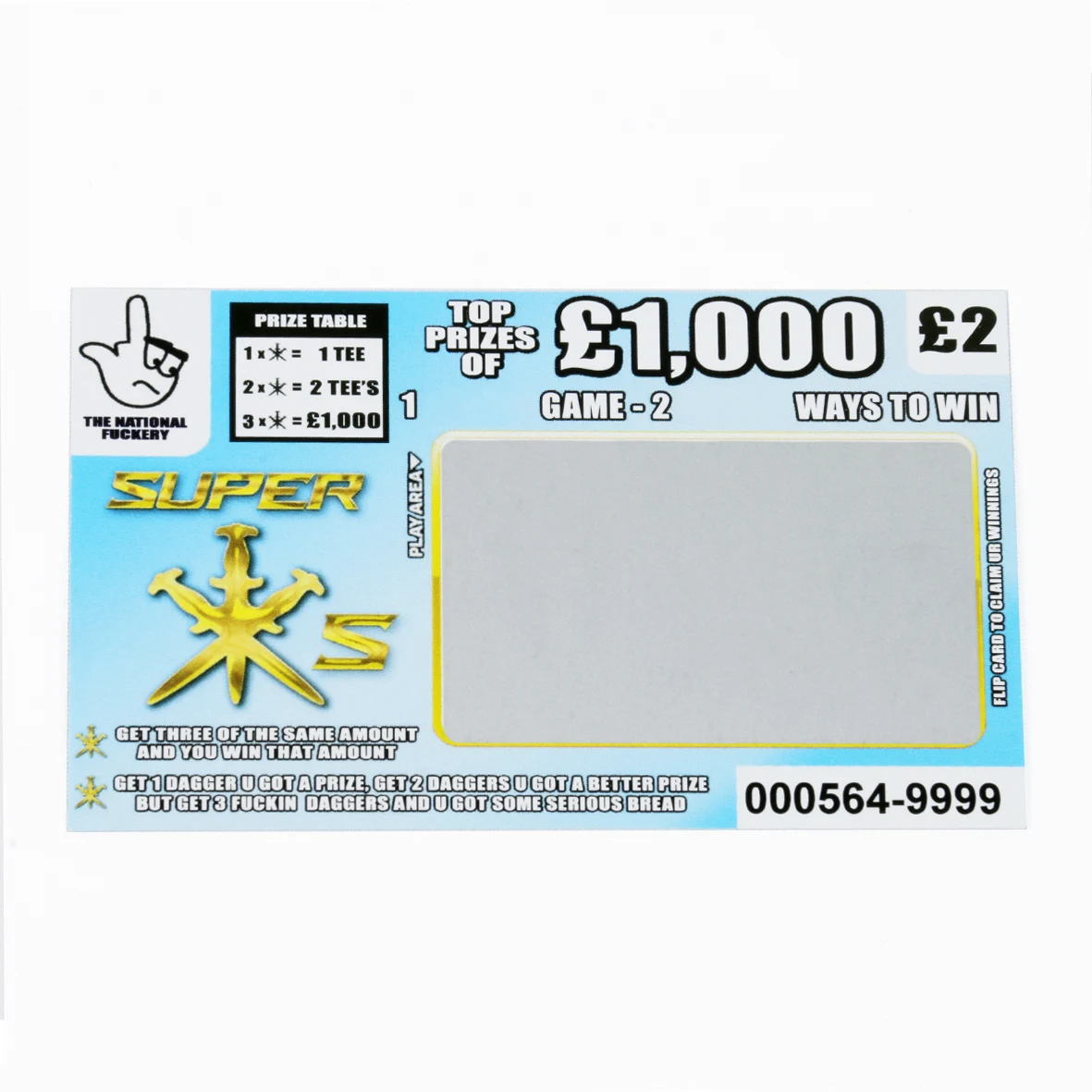 Custom Paper Lottery Tickets Printing Scratch Cards for Scratch and Win cards