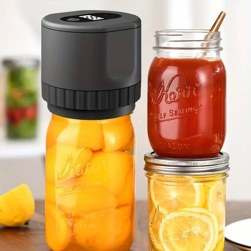 Hot Sale 80Kpa Portable Electric Mason Jar Vacuum Sealer Wide & Regular-Mouth Mason Canning Jars Vacuum Sealers Kit Food Storage