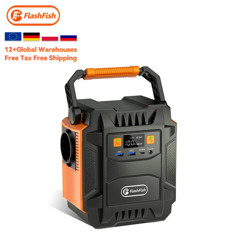 Free Shipping Russia Warehouse Delivery 200w Emergency Batteries Back up Rechargeable Portable Power Station for Mobile Phone