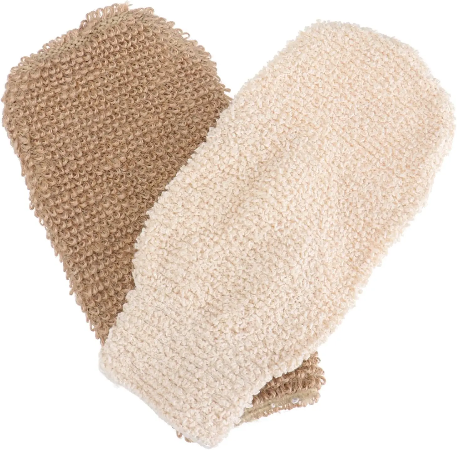 Natural Jute Exfoliating Gloves Eco Friendly Double Sided Hemp Scrub Gloves Remove Dead Skin Bath Gloves