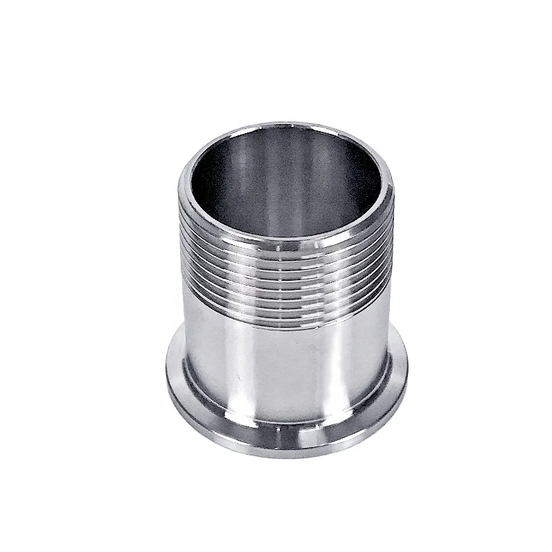 Aohoy Sanitary Stainless Steel triclamp clamp pipe NPT BSP Thread Male ferrule adapter fittings