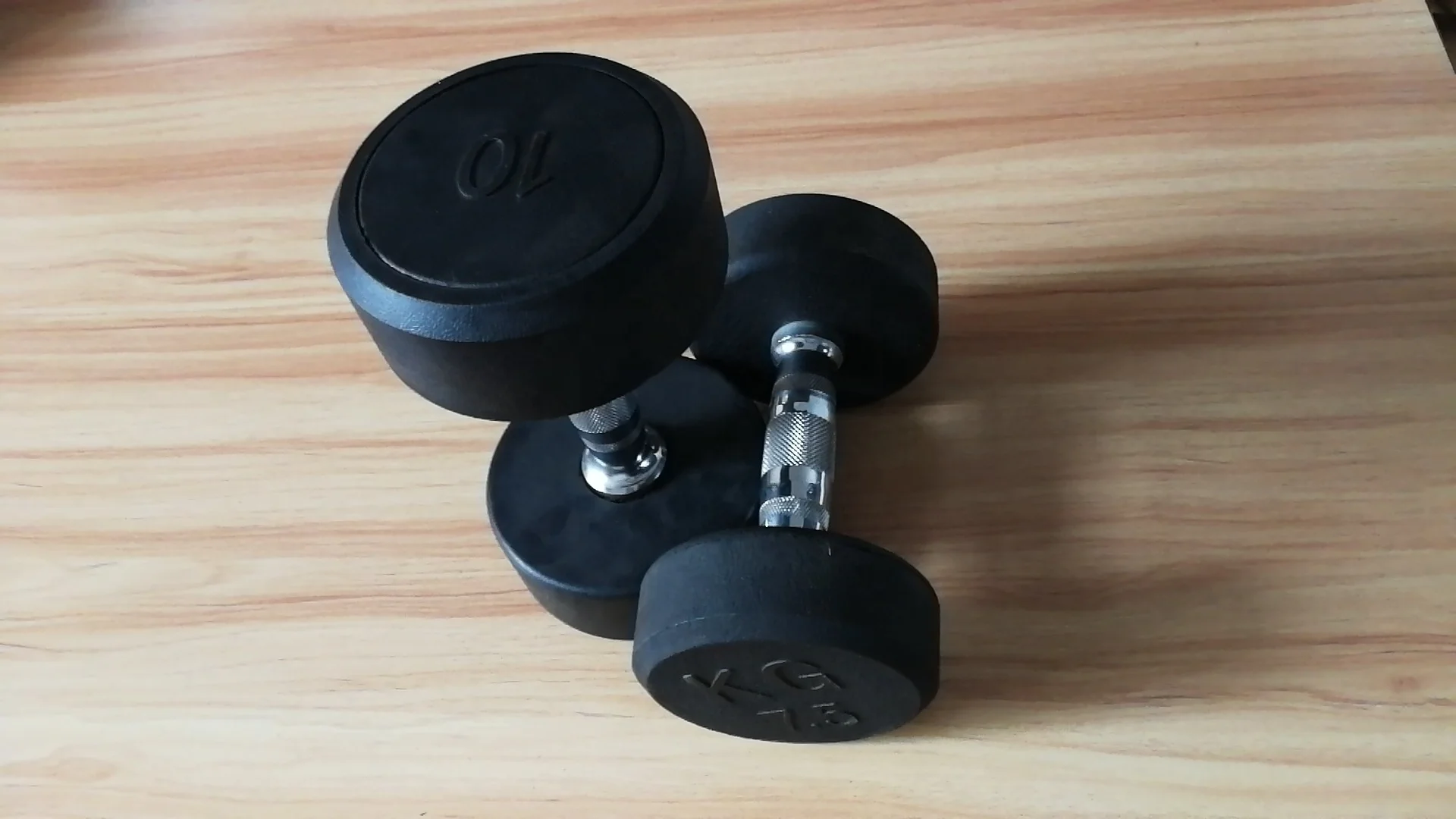 Free Weight Dumbbell Set,Black Fixed Rubber Dumbbell Set,Weight Lifting Adjustable Dumbbell
