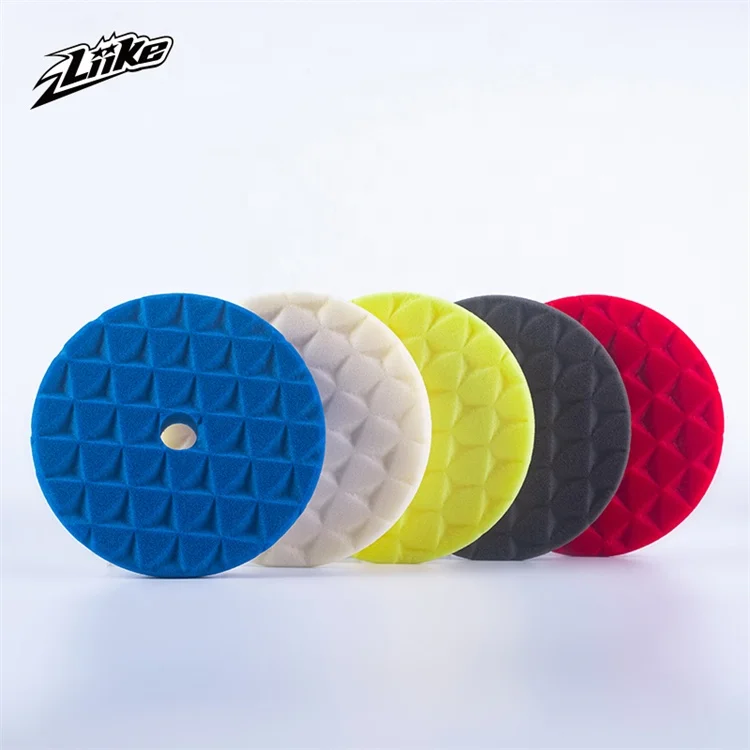 6inch Car Polish Compounding Foam Pads Foam Buffing Disc Bevel Edge Strong Backing Polishing Pad