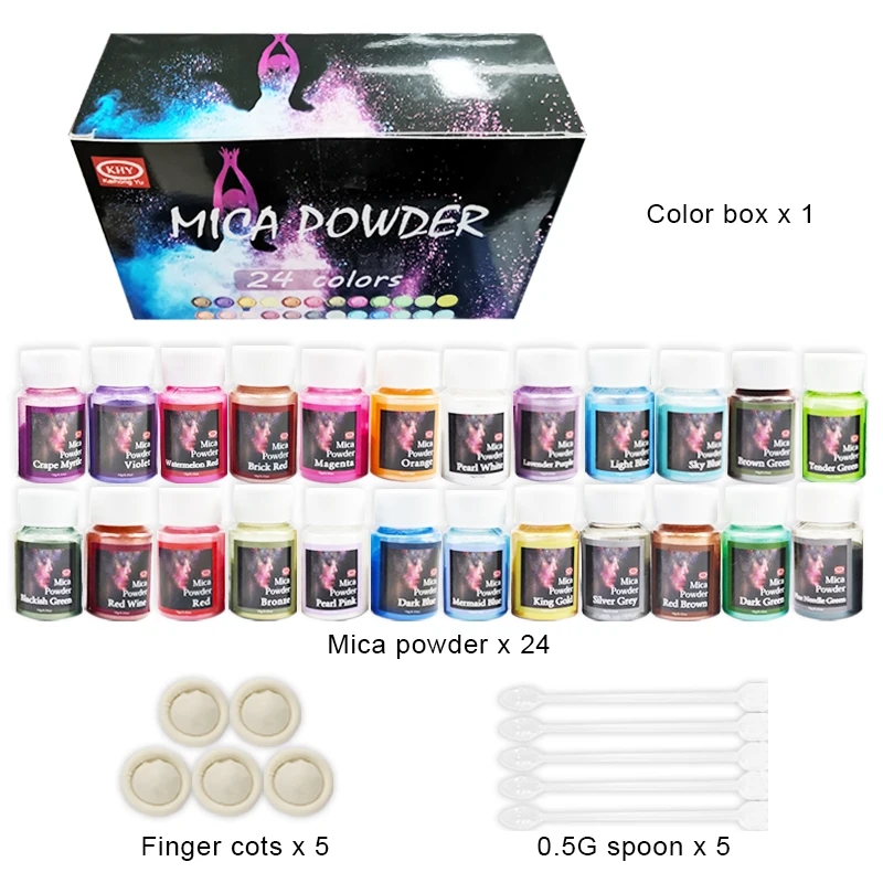 New Arrival 24 Colors Wholesale Makeup Grade Dye Cosmetic Pigment Lipstick Colour For Soap Colorant Color Mica Pearl Powder