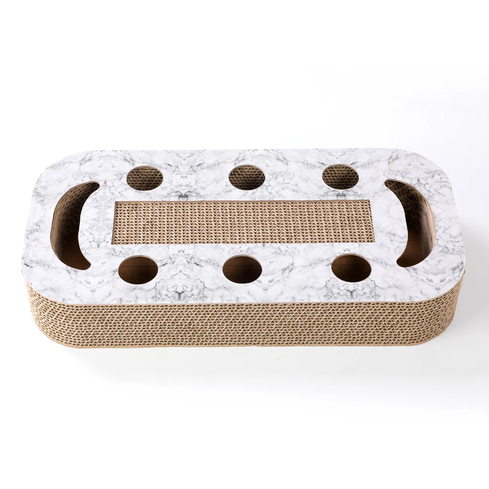 Corrugated Cardboard Cat Scratcher Toy Cat Playing Cat Tunnel Toy Pet Interactive Toy Ball