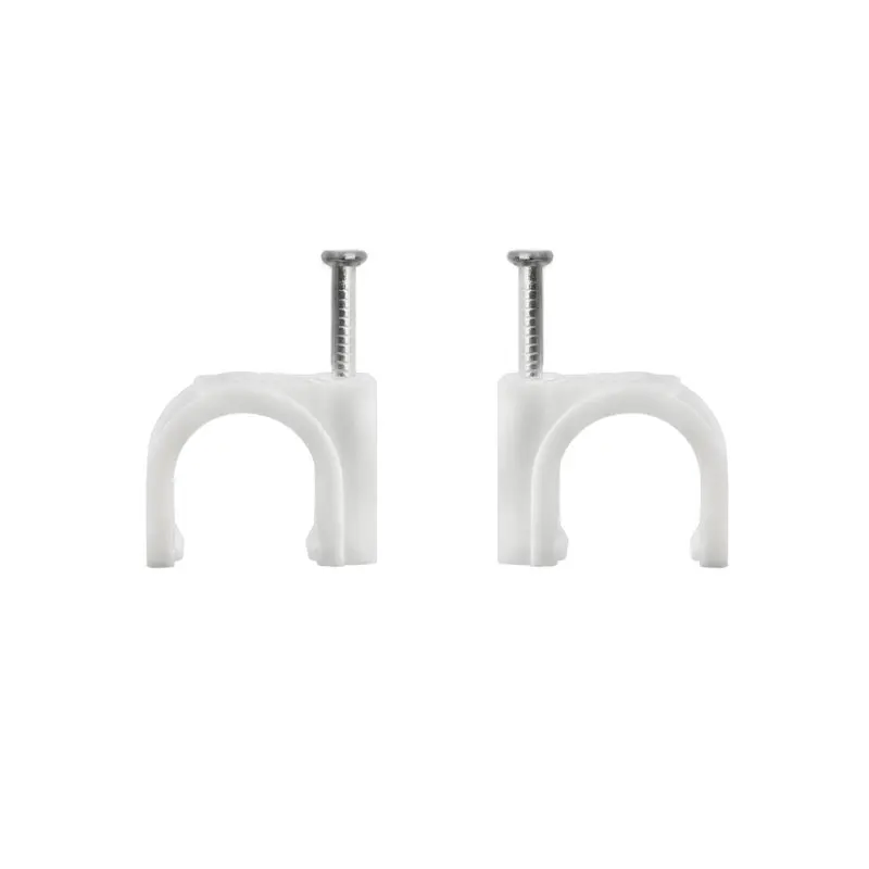 7MM Round pin card buckle Plastic Cable Clips,Cable Clamps, Plastic Wire Cable Clips