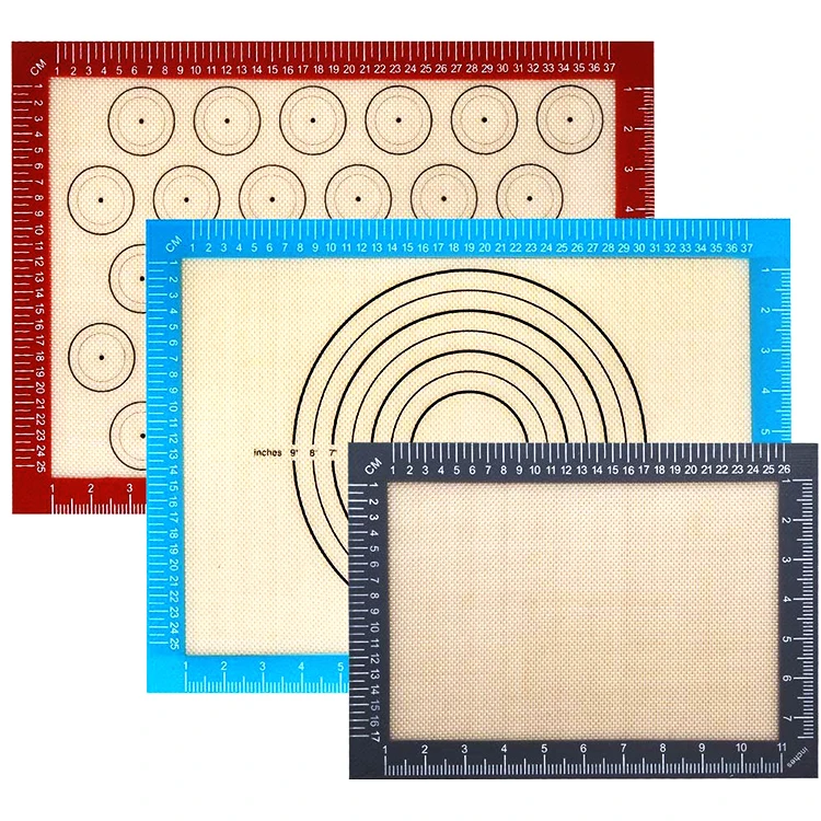 Customized logo colorful cooking mats non-stick reusable silicone baking mat