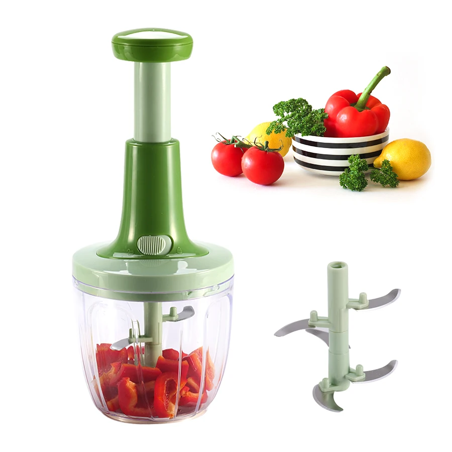 Hot Sellers Veggie Slicer Press type mincer shredder chopper grinder push spinning food meat vegetable garlic