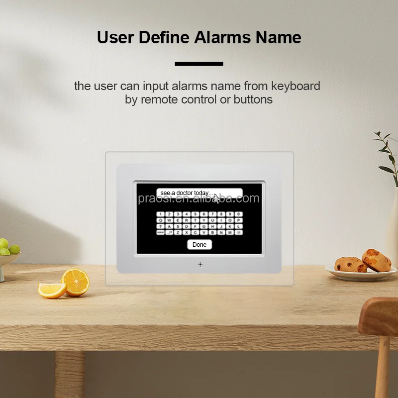 Pros 7 inch Acrylic Auto Dimming Reminder Memory Loss Alzheimer Large Display Digital Calendar Clock Dementia Day Alarm Clock