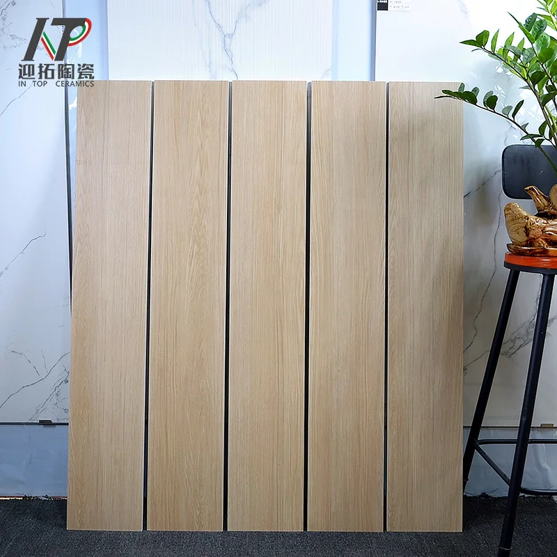 200x1200mm cream yellow color full porcelain imitation solid wooden tile bedroom living room floor tile concise