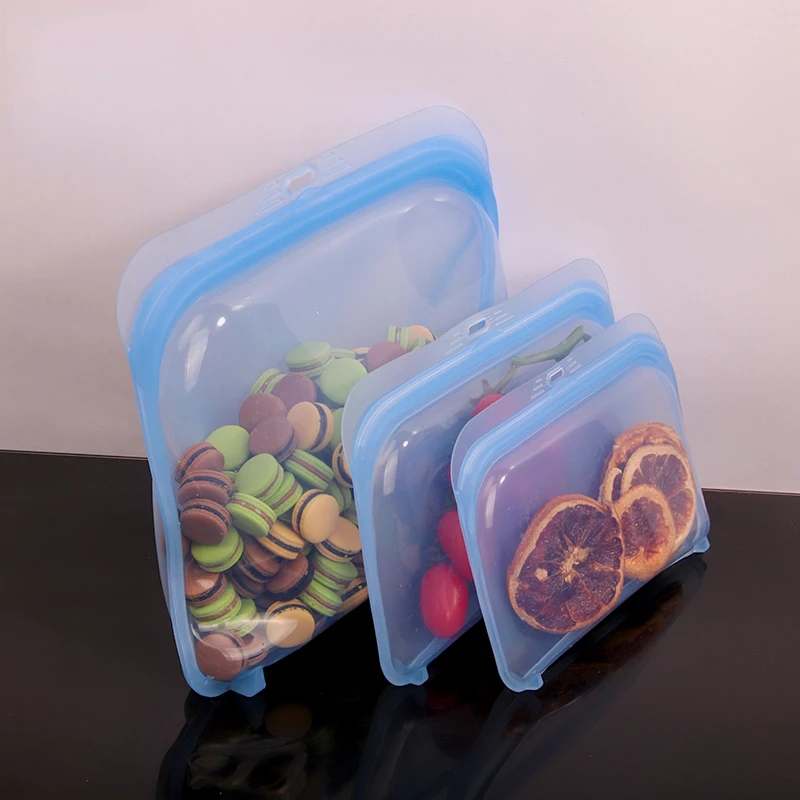 Оригинальные Многоразовые Пакеты для овощей, фруктов, замороженных сэндвичей, герметичные силиконовые пакеты для хранения продуктов