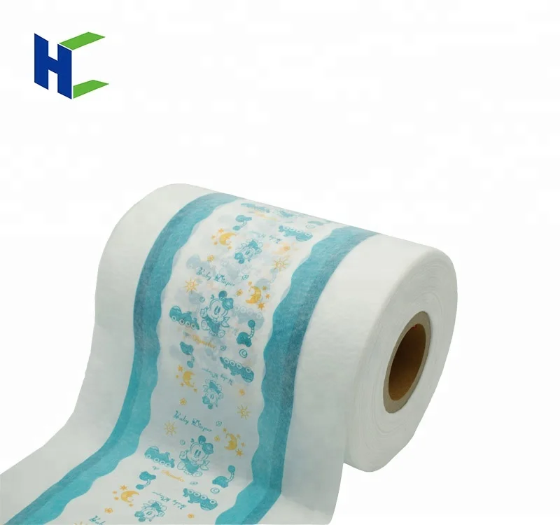 Soft moisture proof PE backsheet film printed lamination film laminated nonwoven film for baby diapers