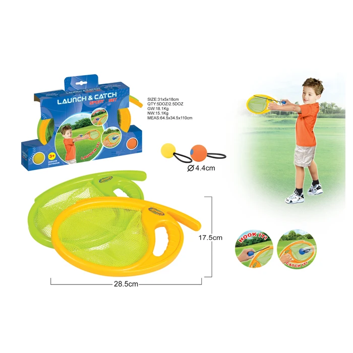 Hot Sale Popular Elastic Beach Catch Ball Throw Boy Outdoor Sports 2 In 1 Beach Game Throw And Catch Racket