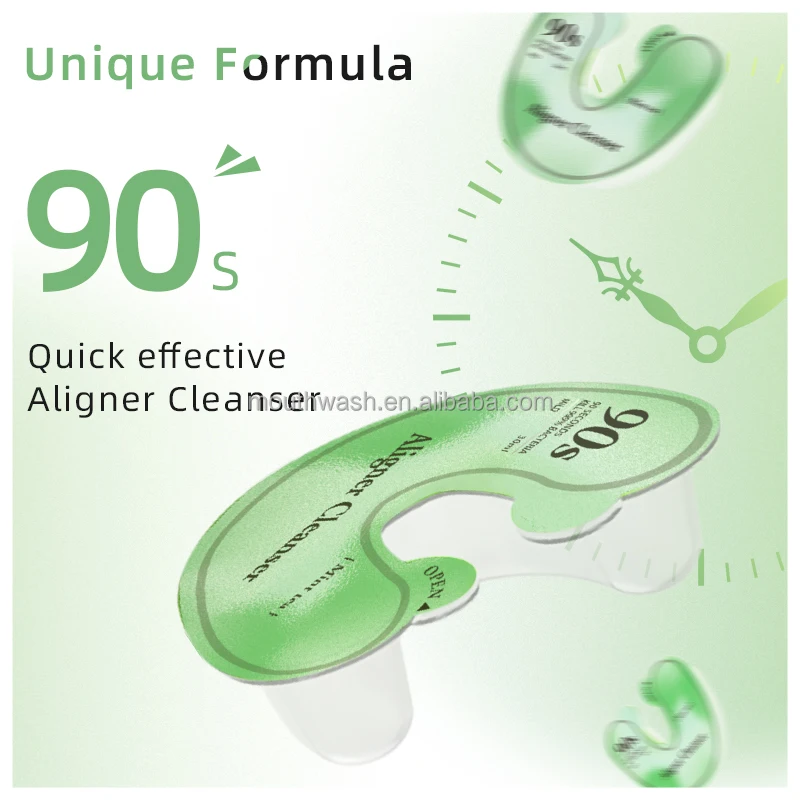 Pirvate Label Denture Cleaner Retainer Cleaning and Fresh Tasting Clear Aligners and Retainers