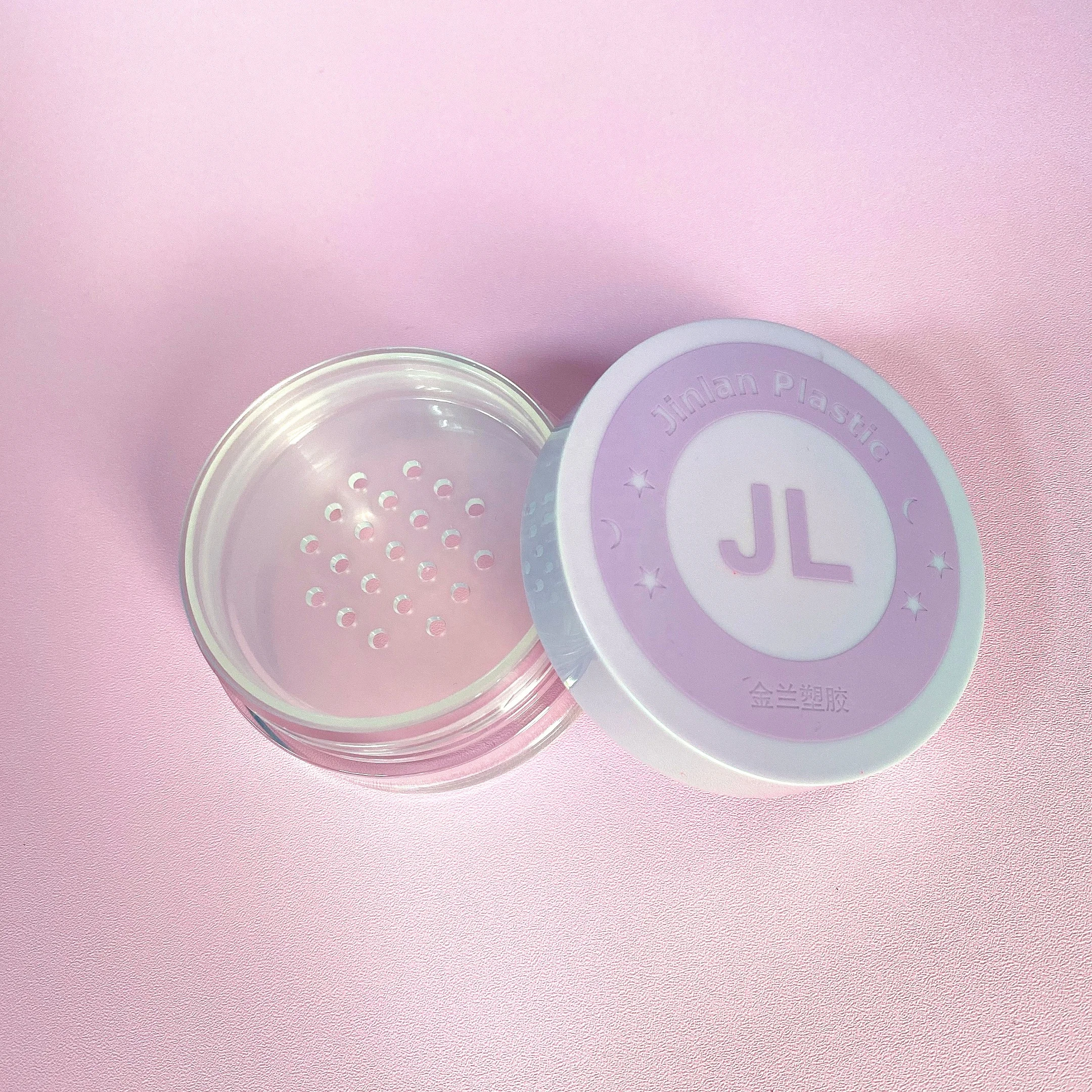 Low Moq Empty Compact Powder Container Pink Reusable Compact Powder Case Cosmetic Container