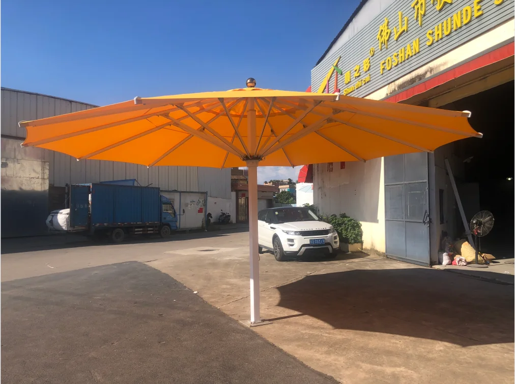 OEM new product 4m 5m 6m Garden Large Size Patio Umbrella Big Parasol Umbrella With LED Light