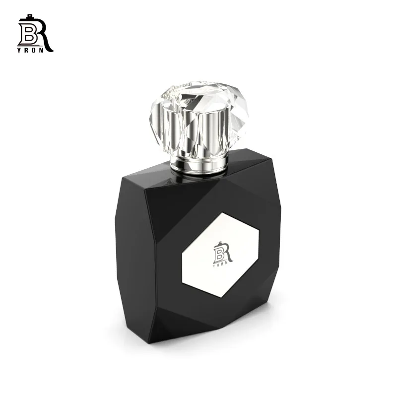 100ml Factory hot sale low MOQ good price luxury golden chrome black plated perfume bottle zamac cap bulk sale1