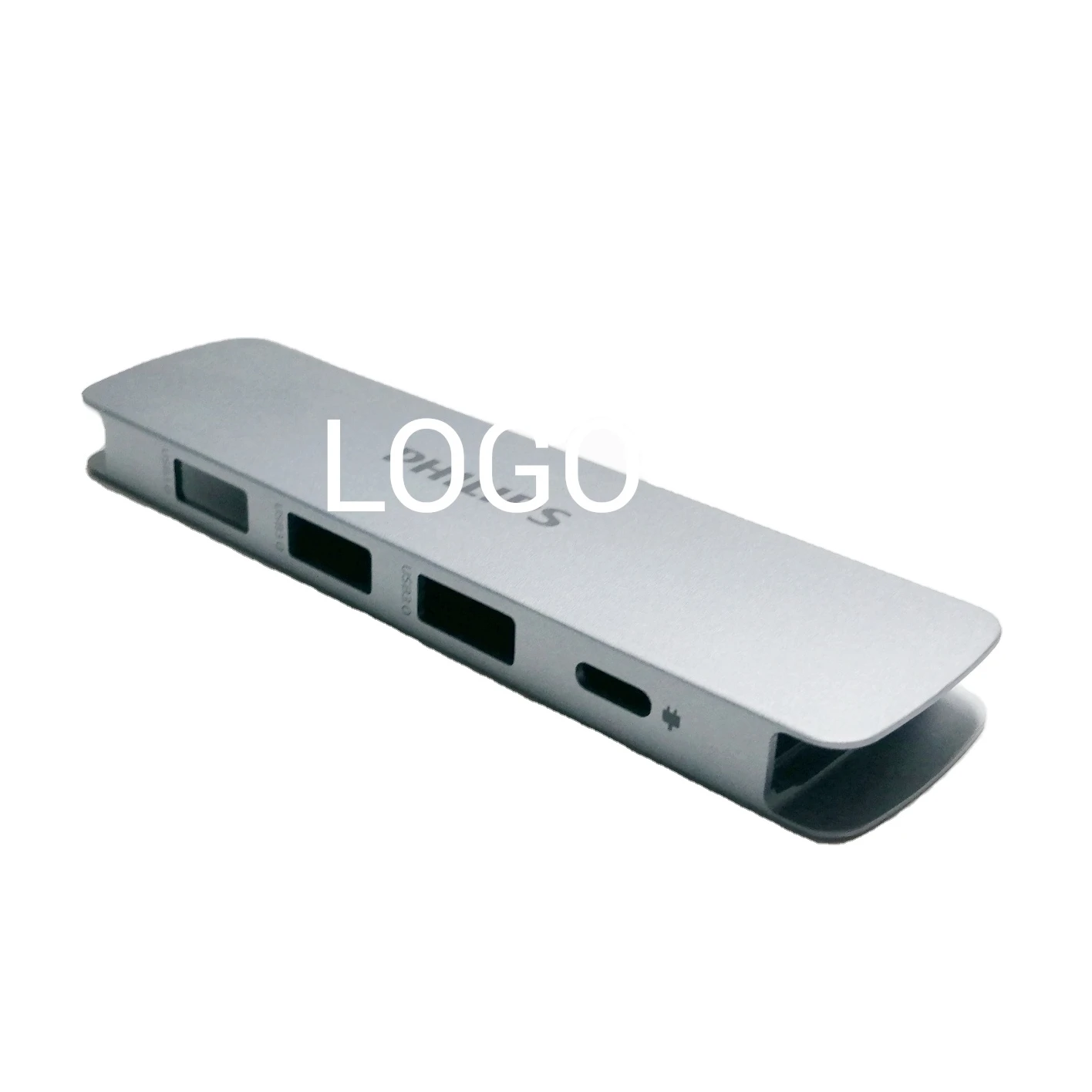 Алюминиевый экструдированный серый анодированный внешний корпус USB C концентратор кардридер Пользовательские cnc металлические детали фабрика
