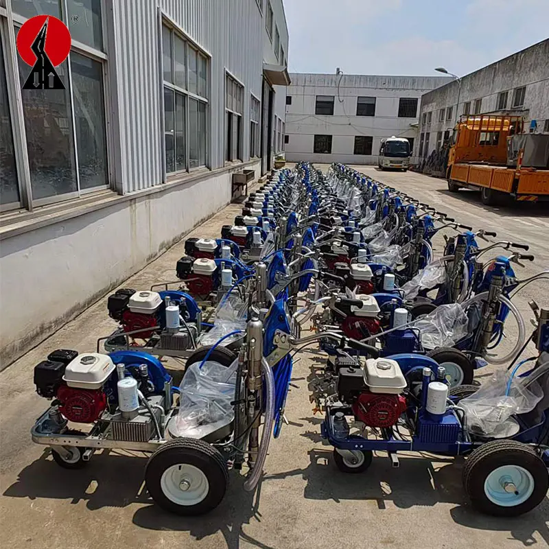 Cold Plastic Airless Spraying Paint Road Marking Machine Equipped With imported pumps and spray guns