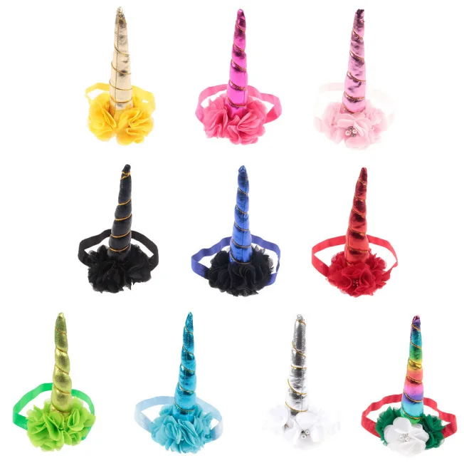 Unicorn Headband Shiny Cat Ear Hair Hoops Cute Bling Unicorn Horn Hairband Hair Accessories for Girls Women Daily Wearing