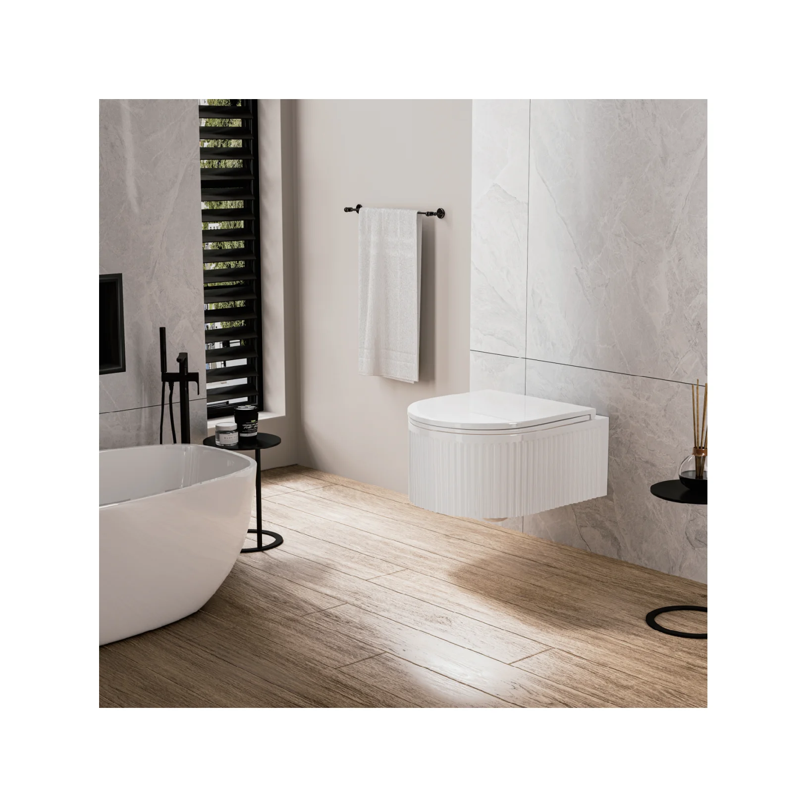 CE Certified Modern Dual-Flush Ceramic Toilet Wall Hanging Concealed HDPE Tank for Hotel Villa Bathroom Plastic Material