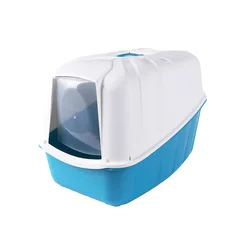 Cat Fully Enclosed Litter Box Anti-Splashing Kitten Toilet Litter Tray Covered with Scoop Hood & Charcoal Filter Easy Clean