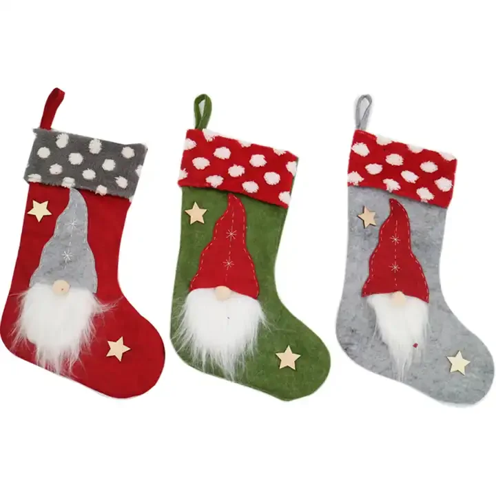 eco-friendly decorations stuffed gnome ornaments navidad rudolph doll faceless  xmas stocking christmas gifts