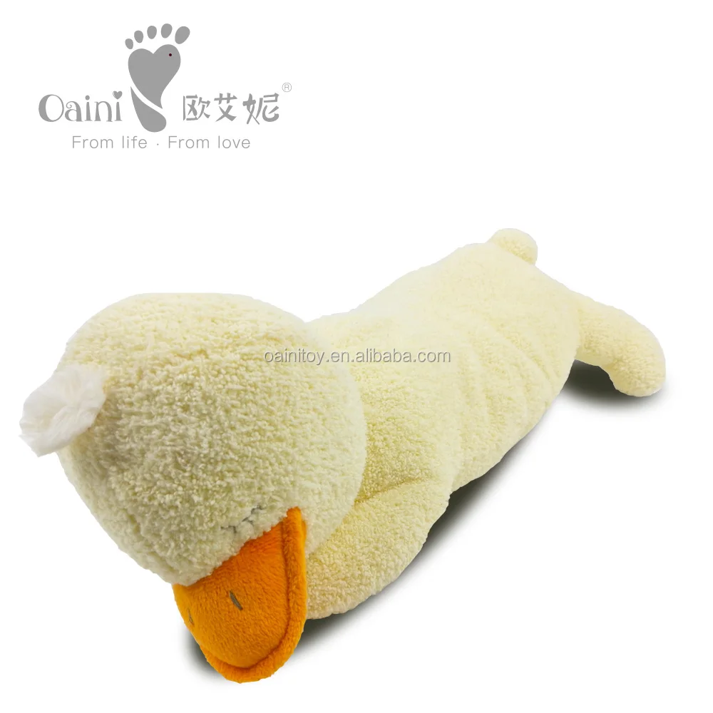 OAINI 2021 OEM ODM Custom Design Stuffed Animal Pillow Soft Cotton Plush Duck Toys Wholesale Plush Duck Cushion Toy