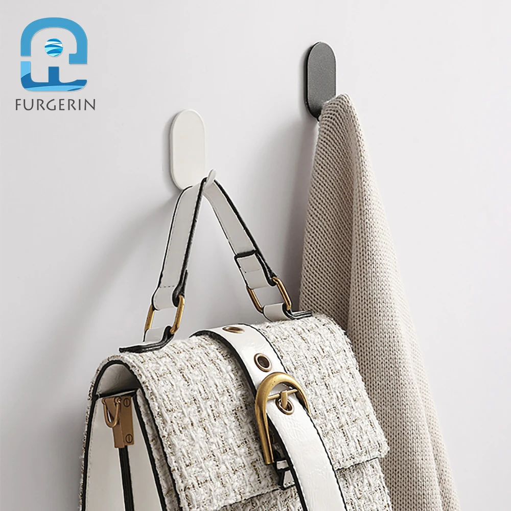 Sticky Hook Traceless Stainless Steel Perforation Free Adhesive Paste Dormitory Bathroom Kitchen Wall Bearing Hanging Metal