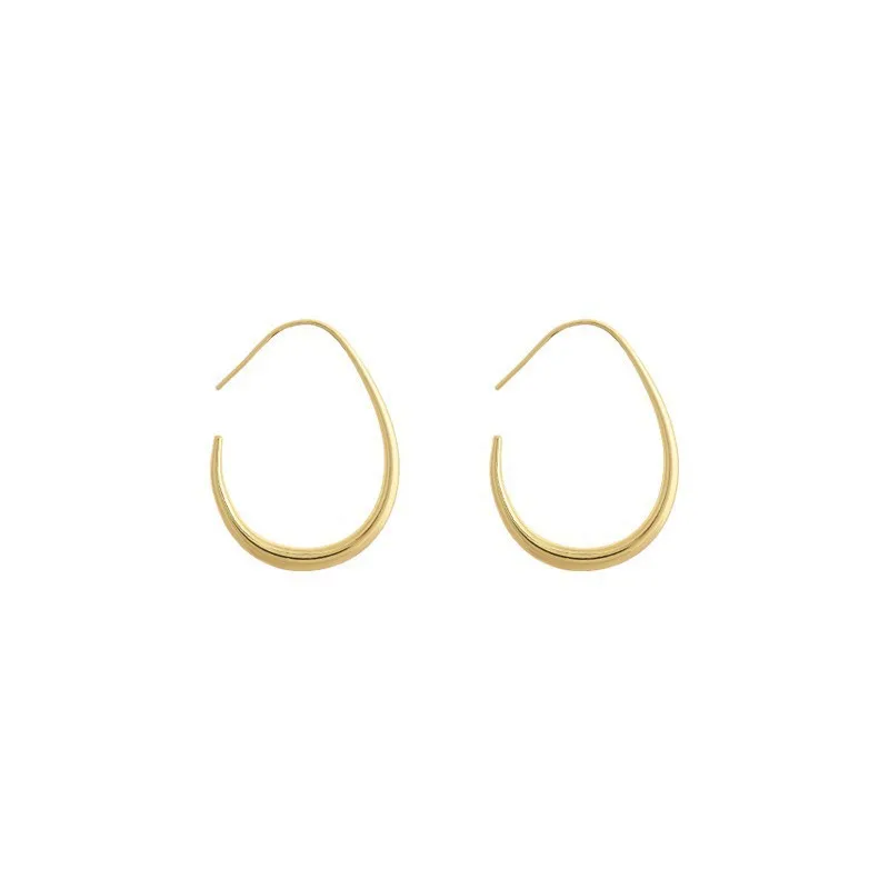 Wholesale Stainless Steel Plated Gold Non Tarnish Hug Hoop Vintage Large Big Earrings For Girls