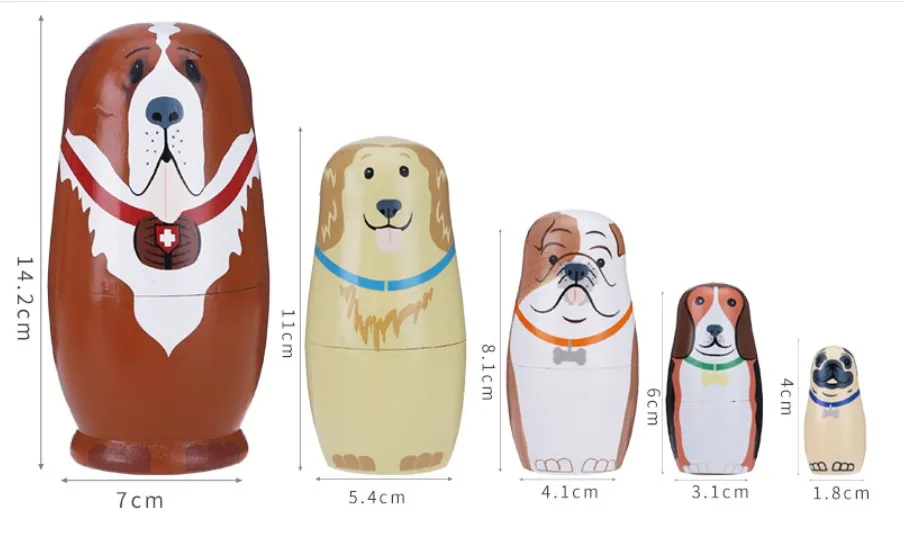 Custom Nesting Dolls Matryoshka Doll Wholesale Wooden Russian Nesting Doll For Sale