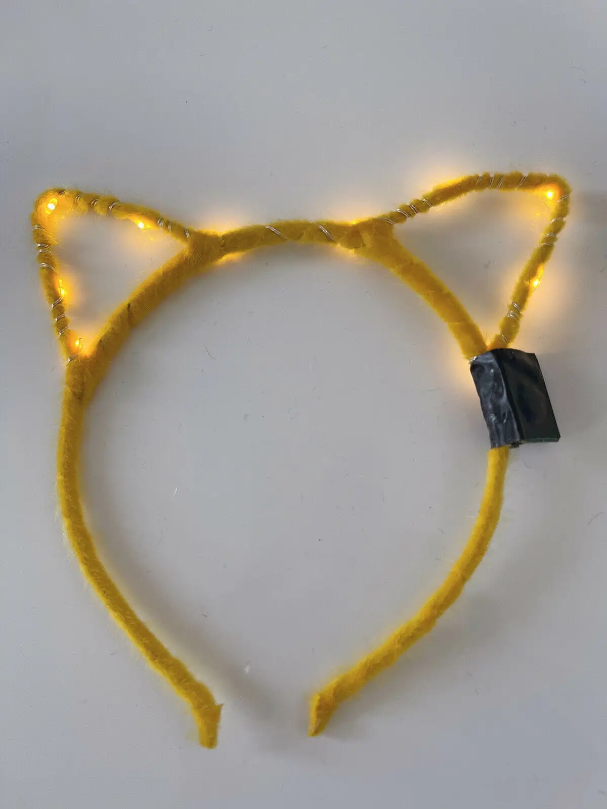 Women Girl LED Glow Light Up Cat Kitty ears Party Hair head band hoop Hairband
