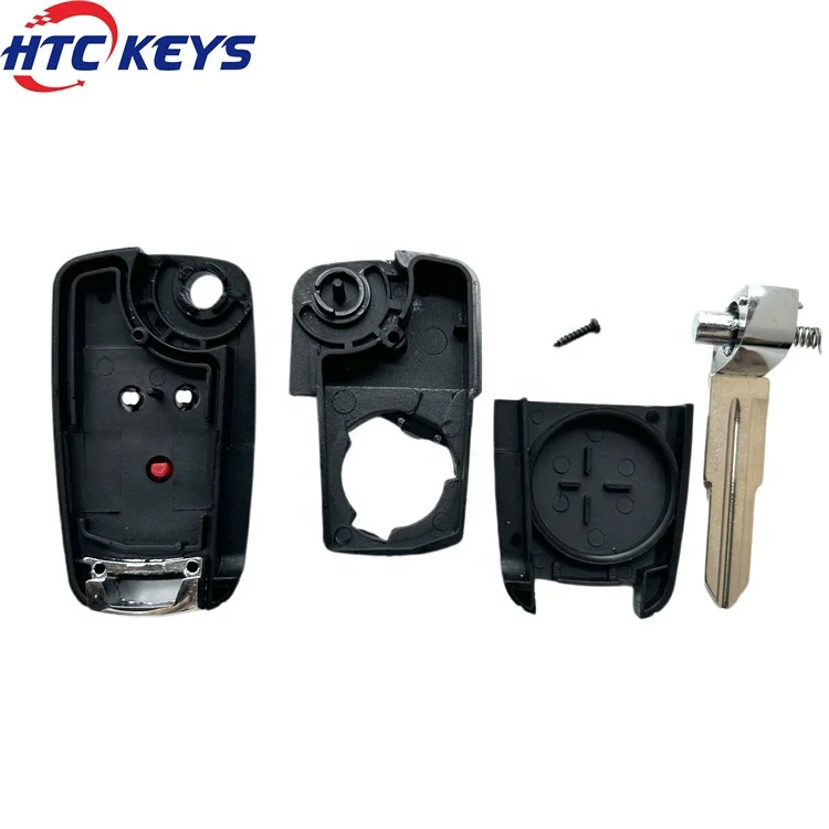 Smart remote car key shell auto key blank flip folding case for C-hevrolet Cruze Spark
