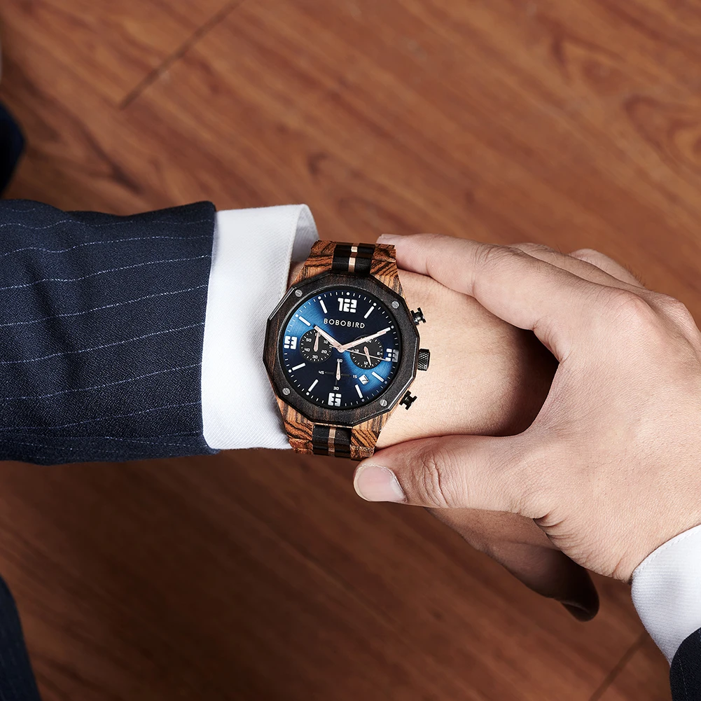 High quality Eco-friendly natural original luxury men low moq Dropshipping Japanese movement fashion wood watch