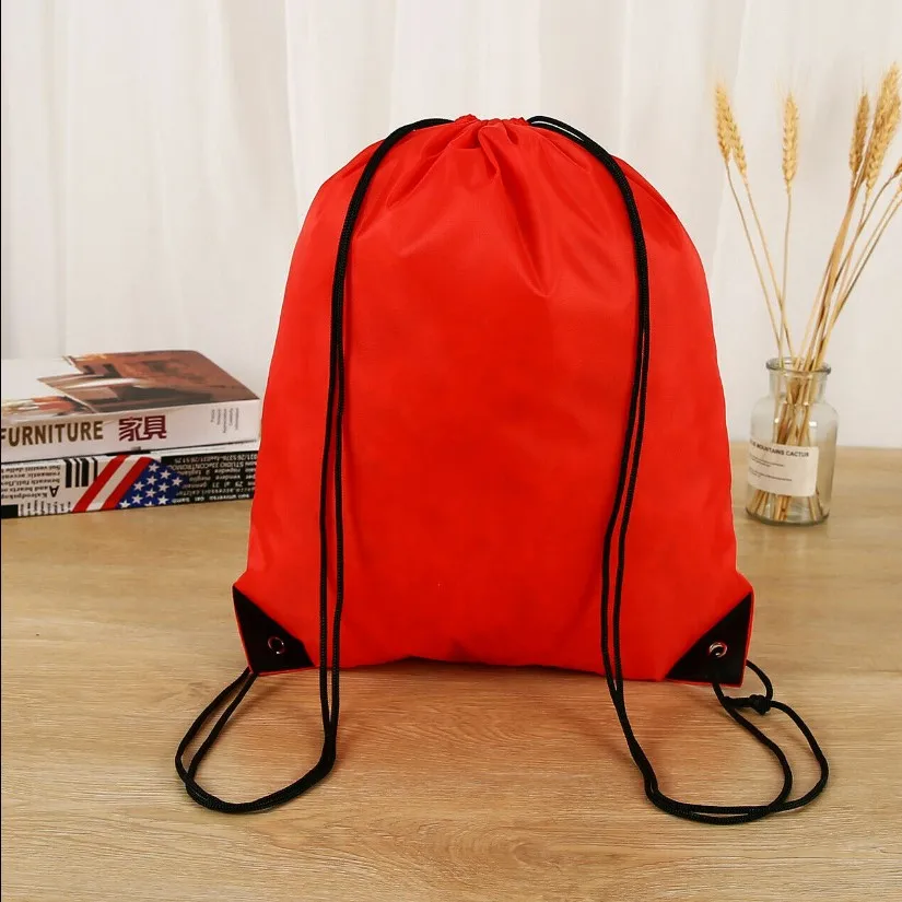 New Polyester American Flag Polyester Drawstring Bag/Backpack/School Tote