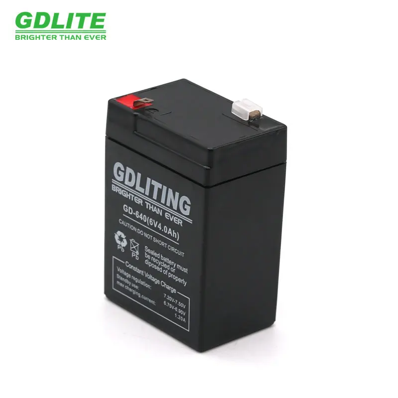 GDLITING  rechargeable lead-acid battery 6v4ah solar energy storage battery GD640