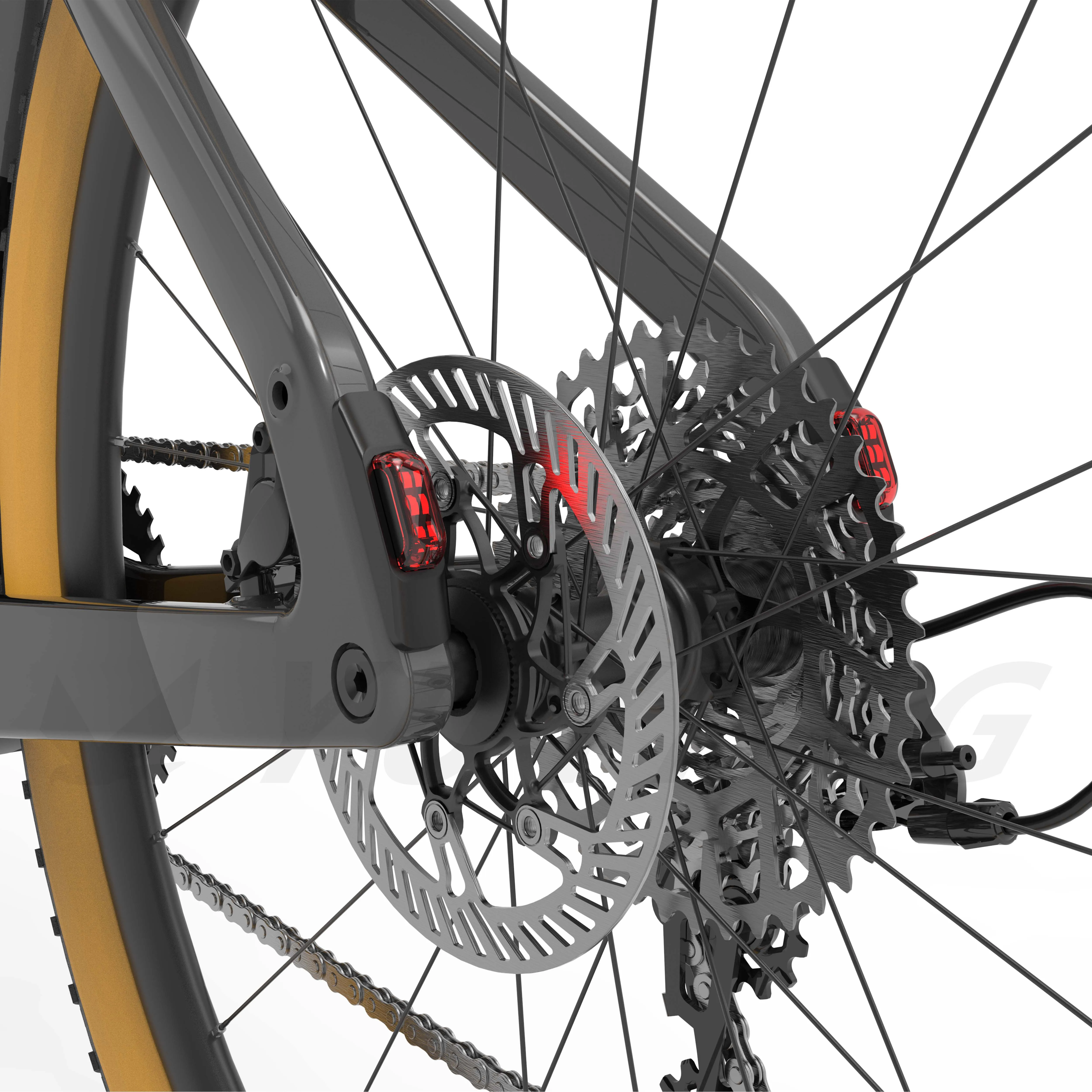 Super light carbon frame Electric-Assist gravel bike 36V 250W MID drive gravel ebike 12speed k-mark