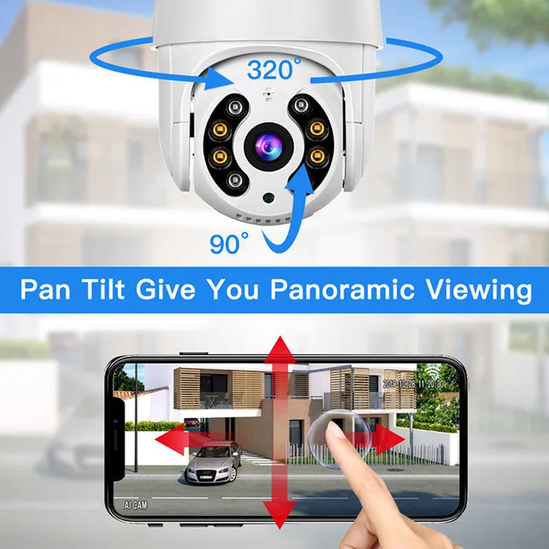 Горячая распродажа высокое качество Icsee 360 градусов Ip-камера наблюдения 1080P Wi-Fi сеть наружная беспроводная камера видеонаблюдения PTZ ИК дома 8