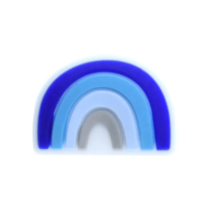 Rainbow Wristlet New Character Teething Focal Letter Keychain Wholesale Custom Bracelet Silicone Beads For Pen Jewelry Making