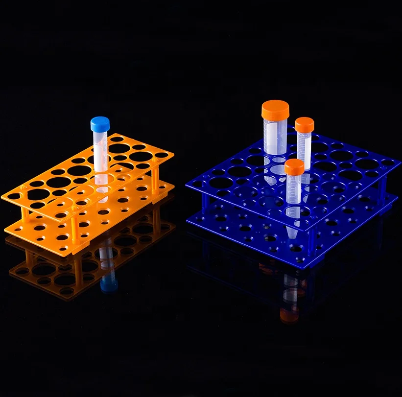 Laboratory supplies plastic chemically resistant centrifuge tube box with removable lid and writing area