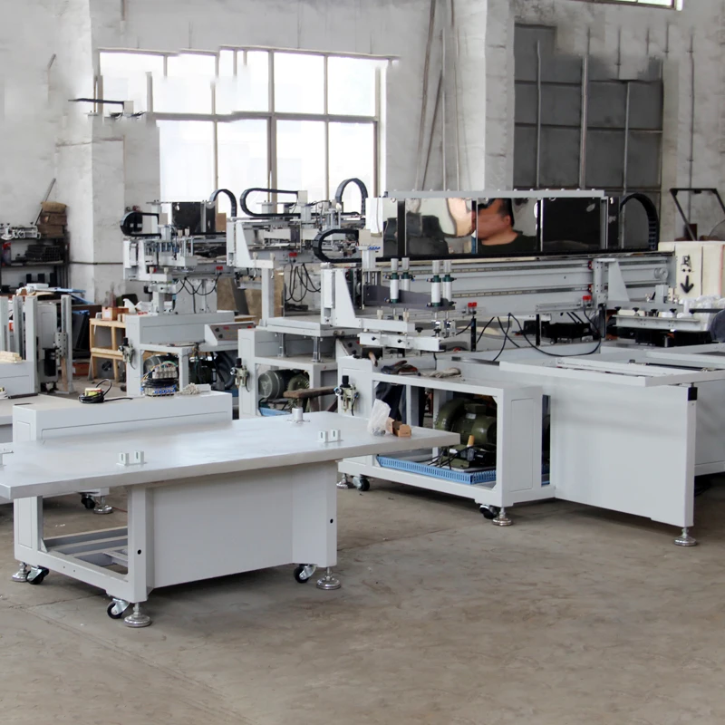 Vertical semi auto flat bed serigraph printing machine for sale