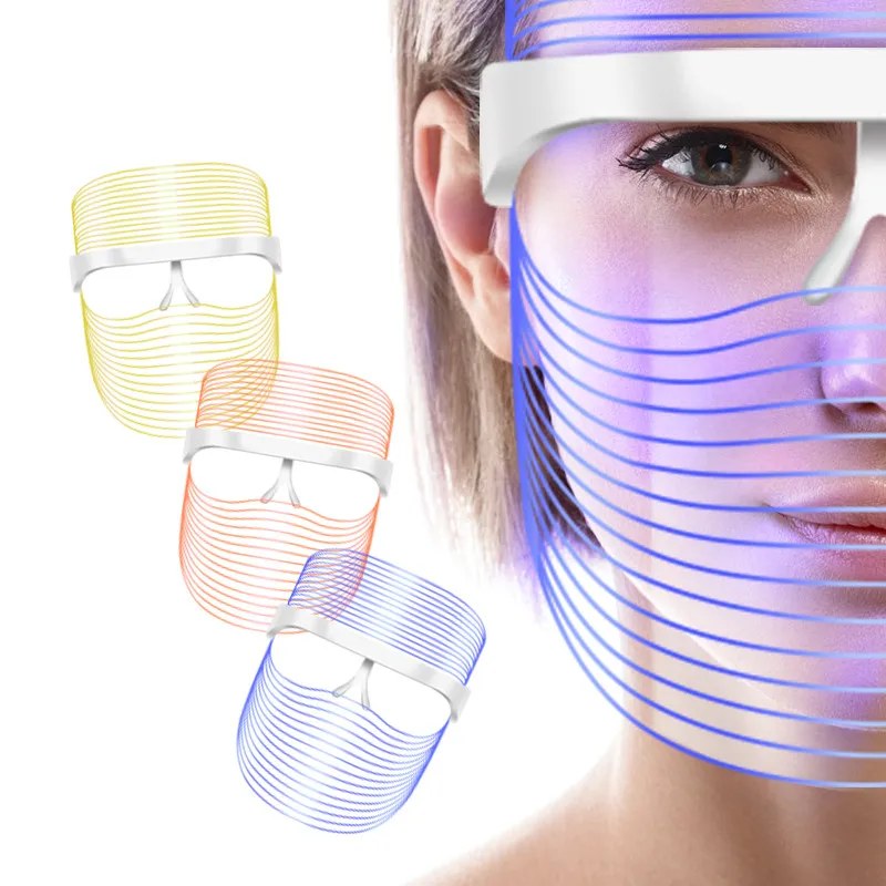 
Rechargeable 7 colors LED Light Face Mask Photon Therapy Light Skin Rejuvenation 