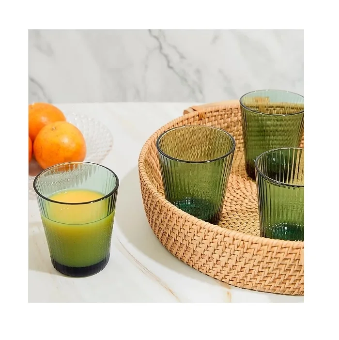 hot sale design 300ml lines reusable polycarbonate plastic glass cup plastic for water