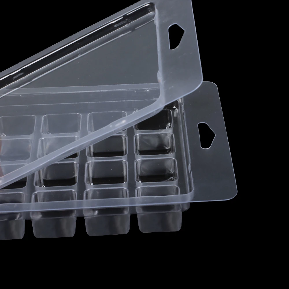 Clear Customized PVC/PP/Pet Plastic Folding Blister Clamshell Packaging Wax Melt