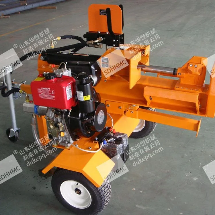 Diesel Poweed Hydraulic Firewood Processor 40Ton Super Split Log Splitter With Log Tray For Sale