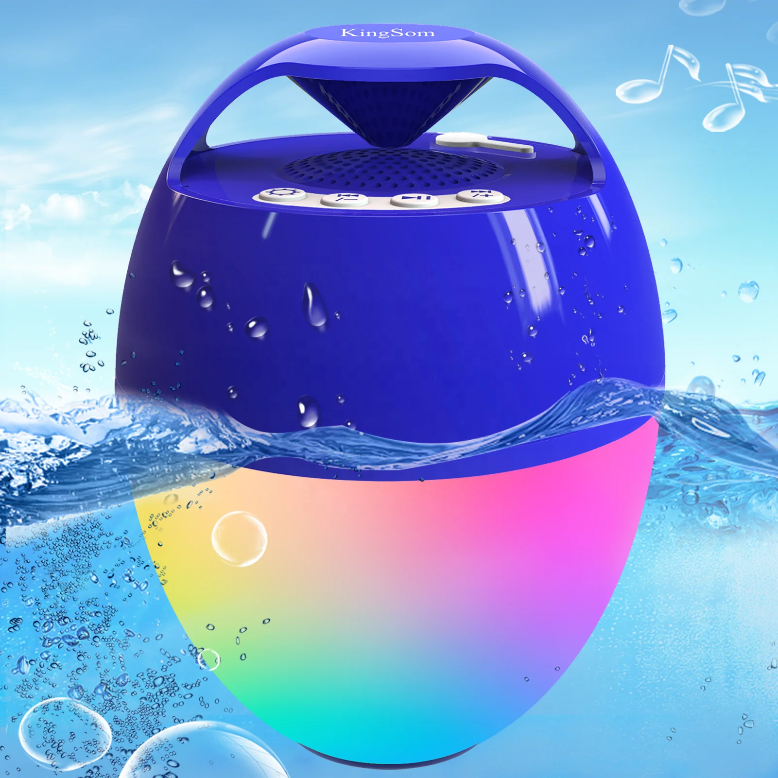 Cootway 2024 New Arrivals IP68 Wireless waterproof portable with RGB light for Beach Pool Parties Pool Speaker