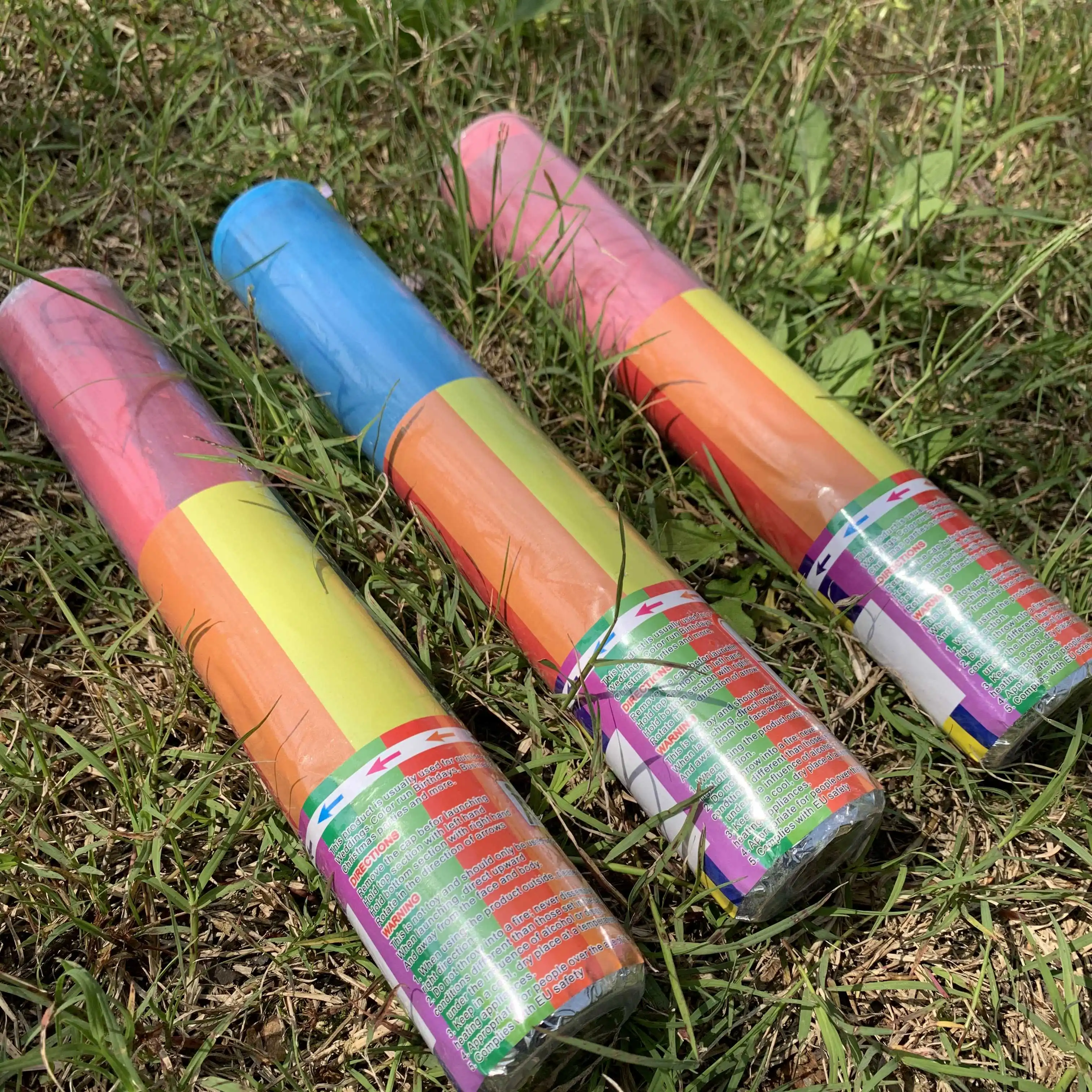 Birthday party wedding supplies round confetti transparent tube hand twist fireworks small salute