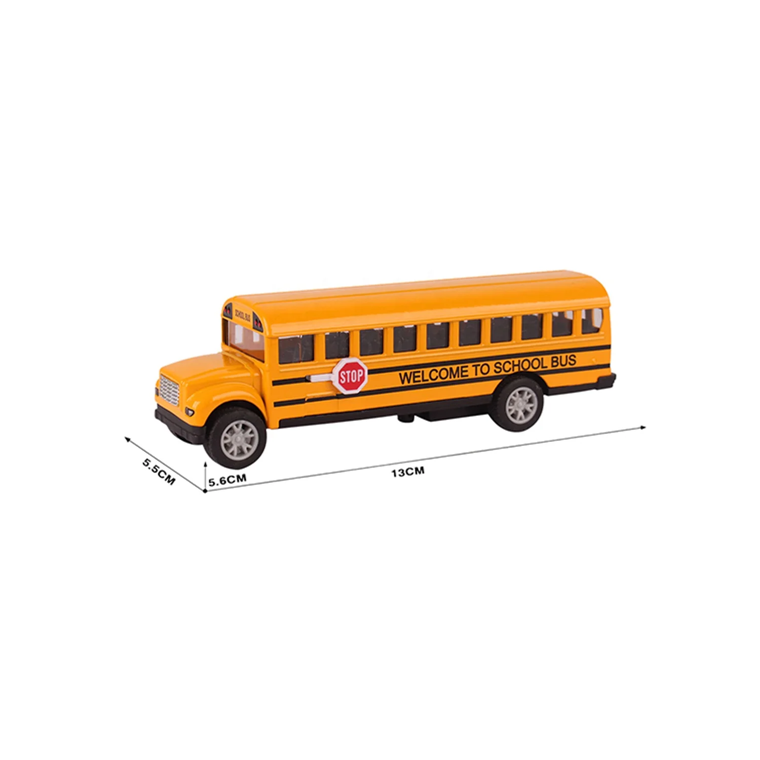 High quality Alloy Diecast Model Vehicle 1:32 Pull Back School Bus Campus  Diecast Cars Toys